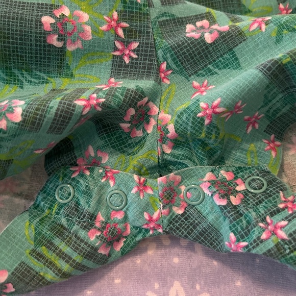 Vintage Disney Minnie Green Floral Sleeveless Romper for Girls Size 6M - Picture 7 of 7